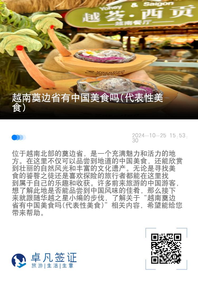 越南奠边省有中国美食吗(代表性美食)